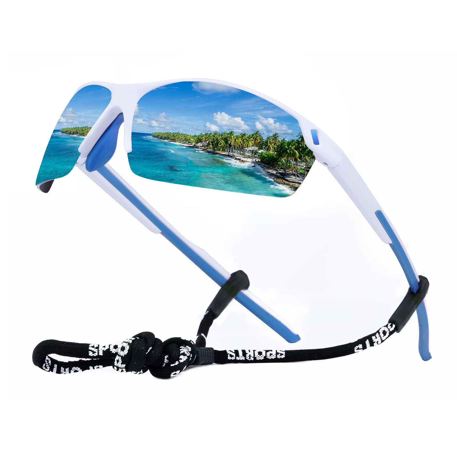 OKH Gafas de ciclismo polarizadas para hombres y mujeres, gafas deportivas al aire libre, protección UV400, gafas de sol con marco irrompible TR90
