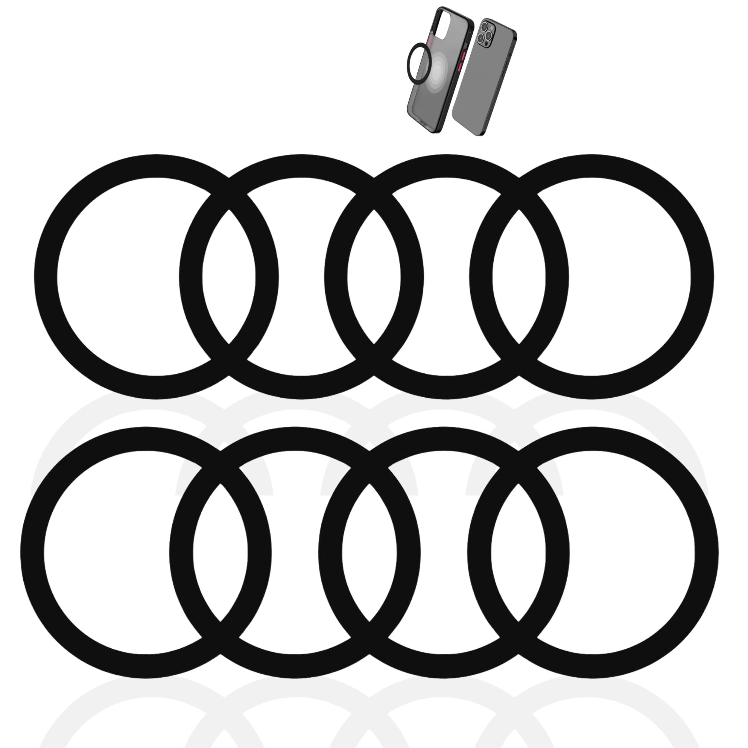 BIJASANI Self-Adhesive Non-Magnetic Metal Rings Use for Phone Holder- Metal Round Plates are Not Made of Magnetic Material, Material :- Alloy Steel (Rings_8)