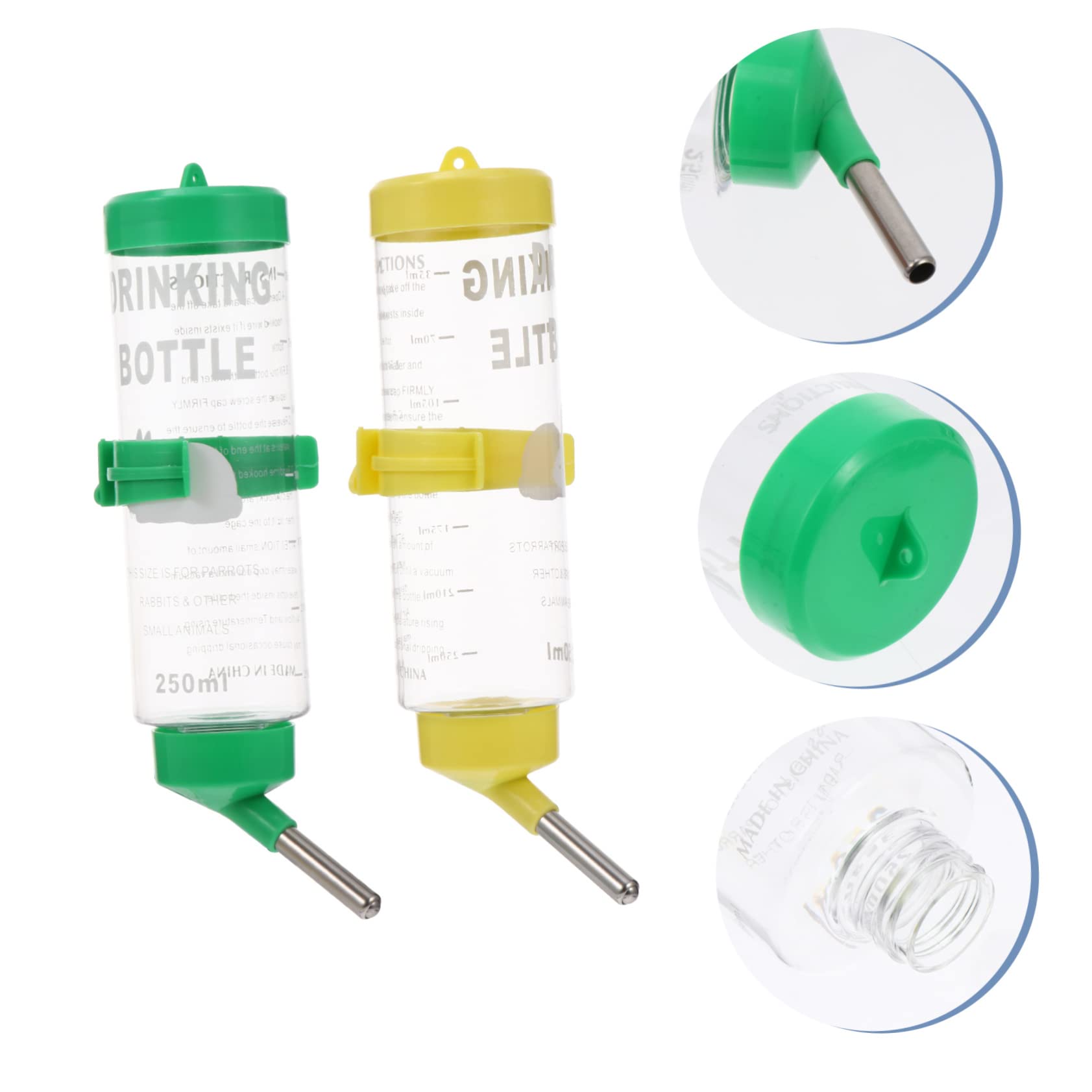FRCOLOR 6 Piezas Bebedor De Conejos Alimentador Automático Bebedero Automático De Jaula Botella De Agua De Oveja Bebedero para Jaula De Conejos Bebedero Conejos Cabra Animal El Plastico