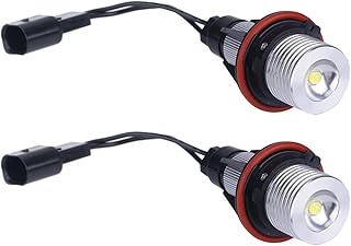 VANJING Compatible with 5W LED Angel Eyes Halo Ring Marker Light Bulb BMW 5 6 7 Series X3 X5 (Compatible with E39 E53 E60 E63 E64 E65 E66 E83) (5W, White) 2PCS