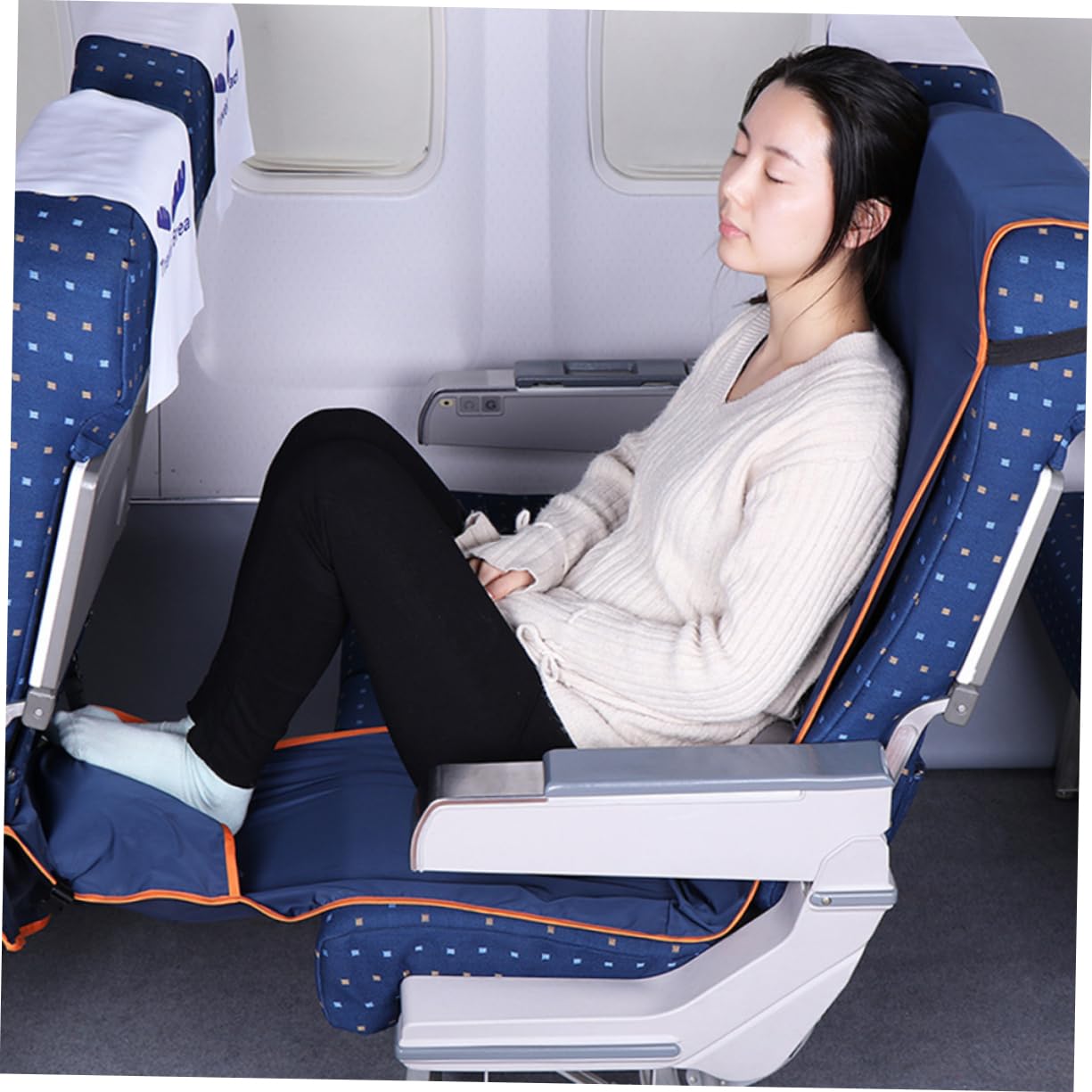 POPETPOP Poggiapiedi Da Viaggio Pieghevole e Leggero Hammock Per Gambe Per Sonno Confortevole Su Aereo Treno e Autobus Accessorio Per Lunghi Spostamenti