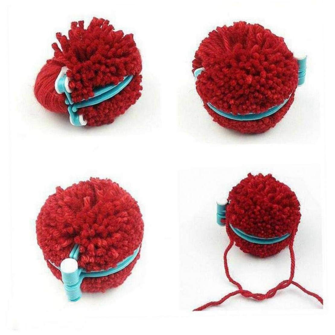 Hotaden Random 1 Set Pompom Maker Ball Essential Pom-Pom Fluff Weaver Needle Craft Knitting Tool Set Color