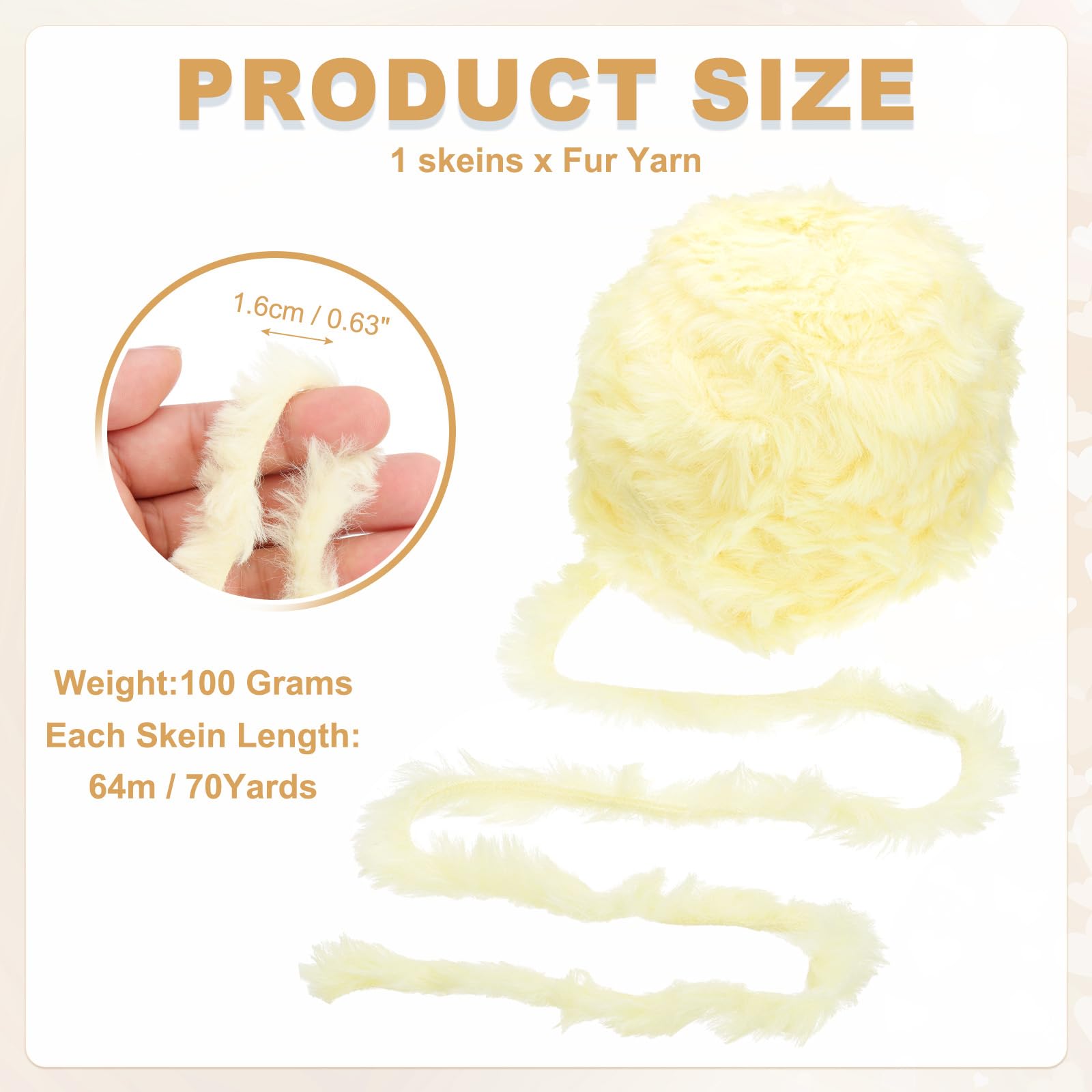 PATIKIL 70 Yards Fur Yarn - Image 2