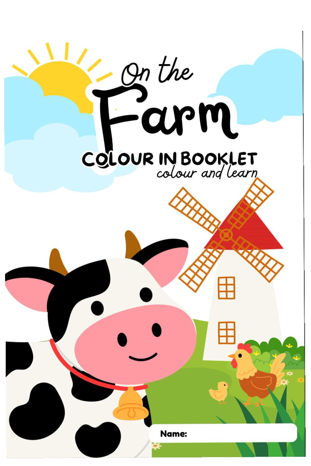On the Farm Colouring Booklet, colour and learn