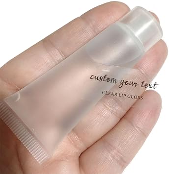 100pcs Custom lip gloss labels,Custom Cosmetic Stickers, personalized eyelash sticker, Lip gloss labels, lip balm chapstick,Beauty sticker, makeup labels, (Tube not Included) (4x2cm)