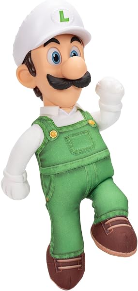 La película Super Mario Galaxy – Peluche articulado de 38 cm – Fire Luigi - 1