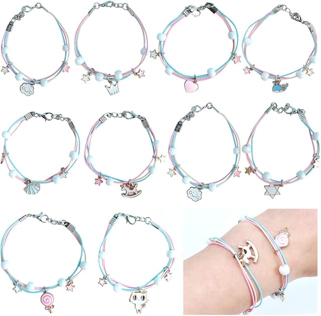 10pcs Adjustable Friendship Bracelet Braided Friendship Bracelet for Birthday Party and Girl Party
