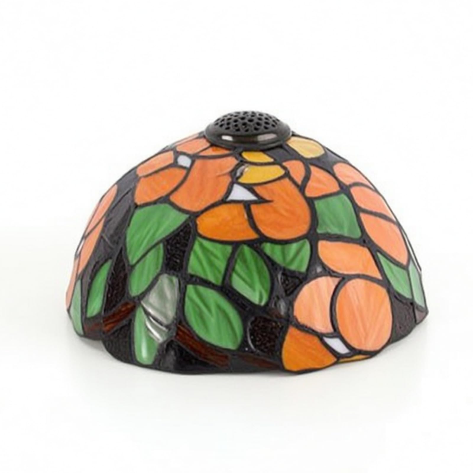 Paralume di Ricambio Paralume Lampada Cupola Vetro Colorato Mosaico Vetrata in Rame E Stagno Finitura Piombata Classica Adatto per Lampada da Tavolo Lampadario Applique Ingresso, Piccolo Foro