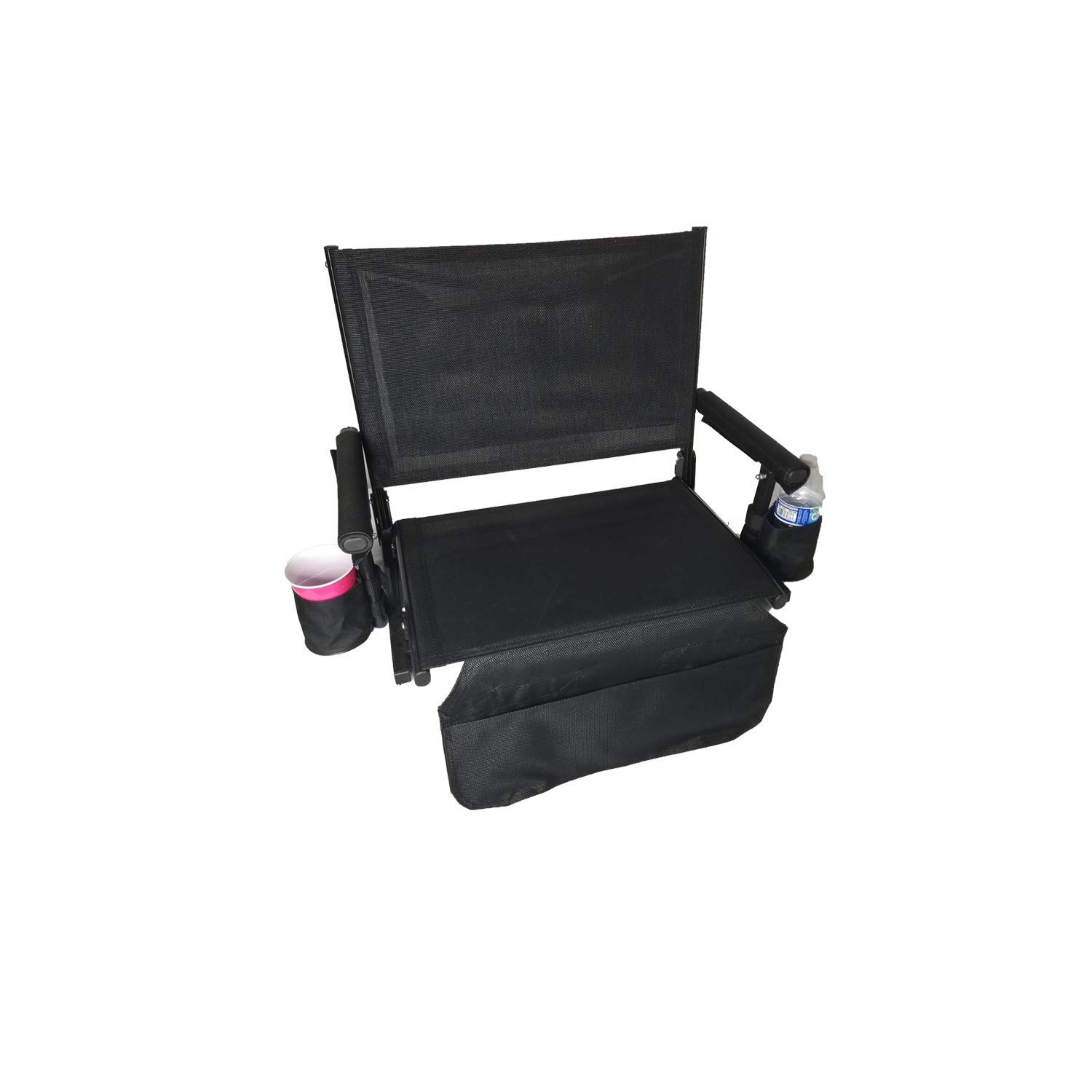 Tuscany Pro Big Daddy Super Heavy-Duty Stadium Seat - Portable & Easy to Carry - Chair with Seat Cushion, Two Drink Holders & One Blanket - 10 Years Warranty