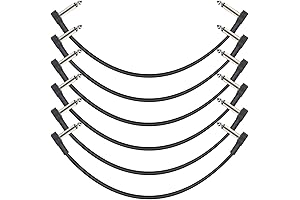 90 Degree Right Angle Guitar Instrument & Pedal Effect Patch Cable 6...