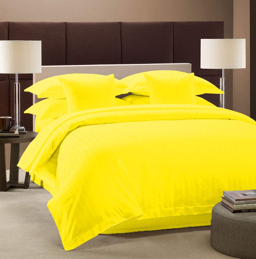 Funda de edredón doble de algodón egipcio para un dormitorio cálido y luminoso