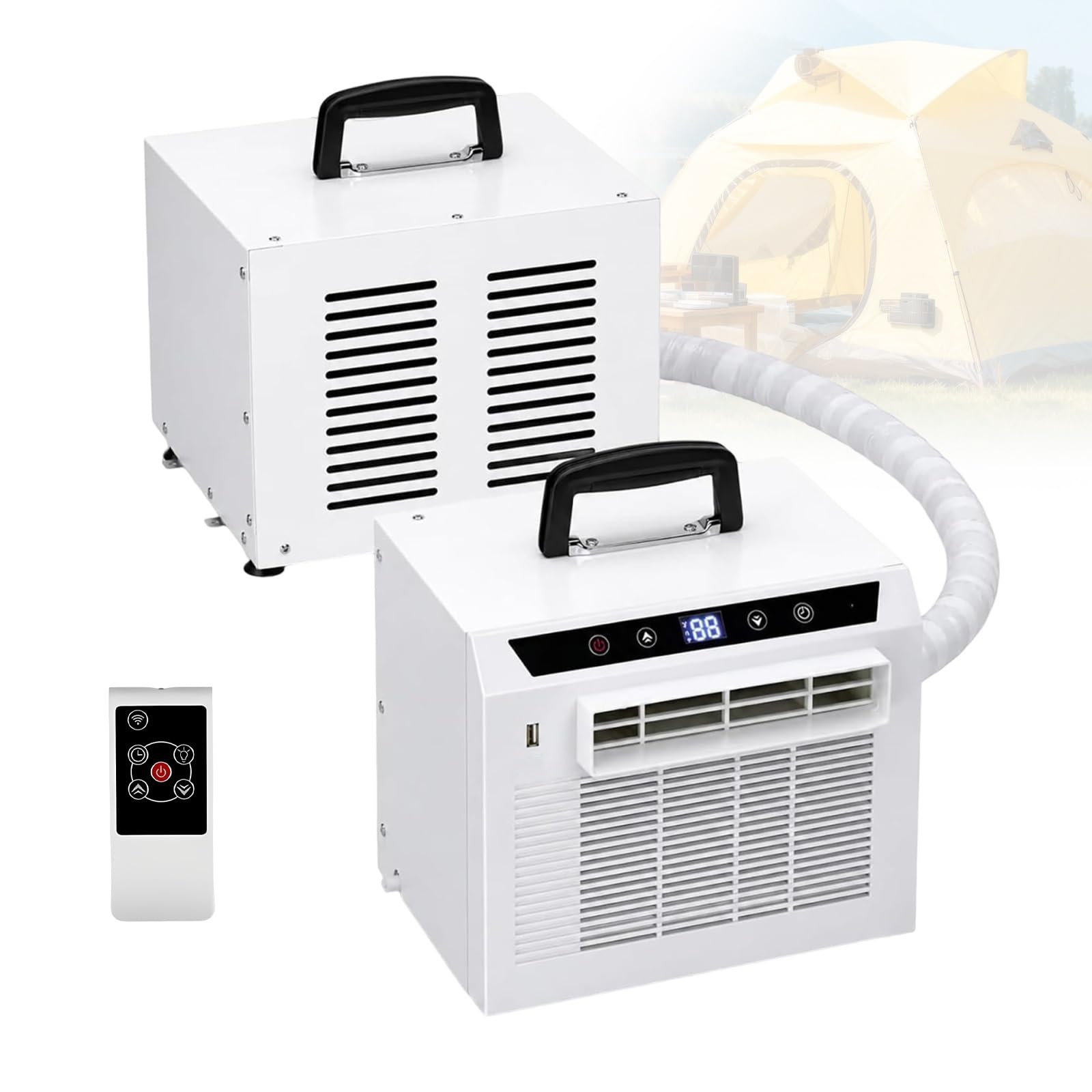 3000 BTU Split AC Unit, Off Grid Quiet Camping Air Conditioner