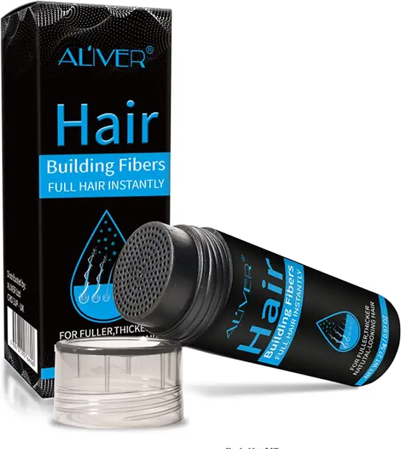 Poudre Cheveux Densifiante Homme - Fibres Capillaires à la Kératine Noir