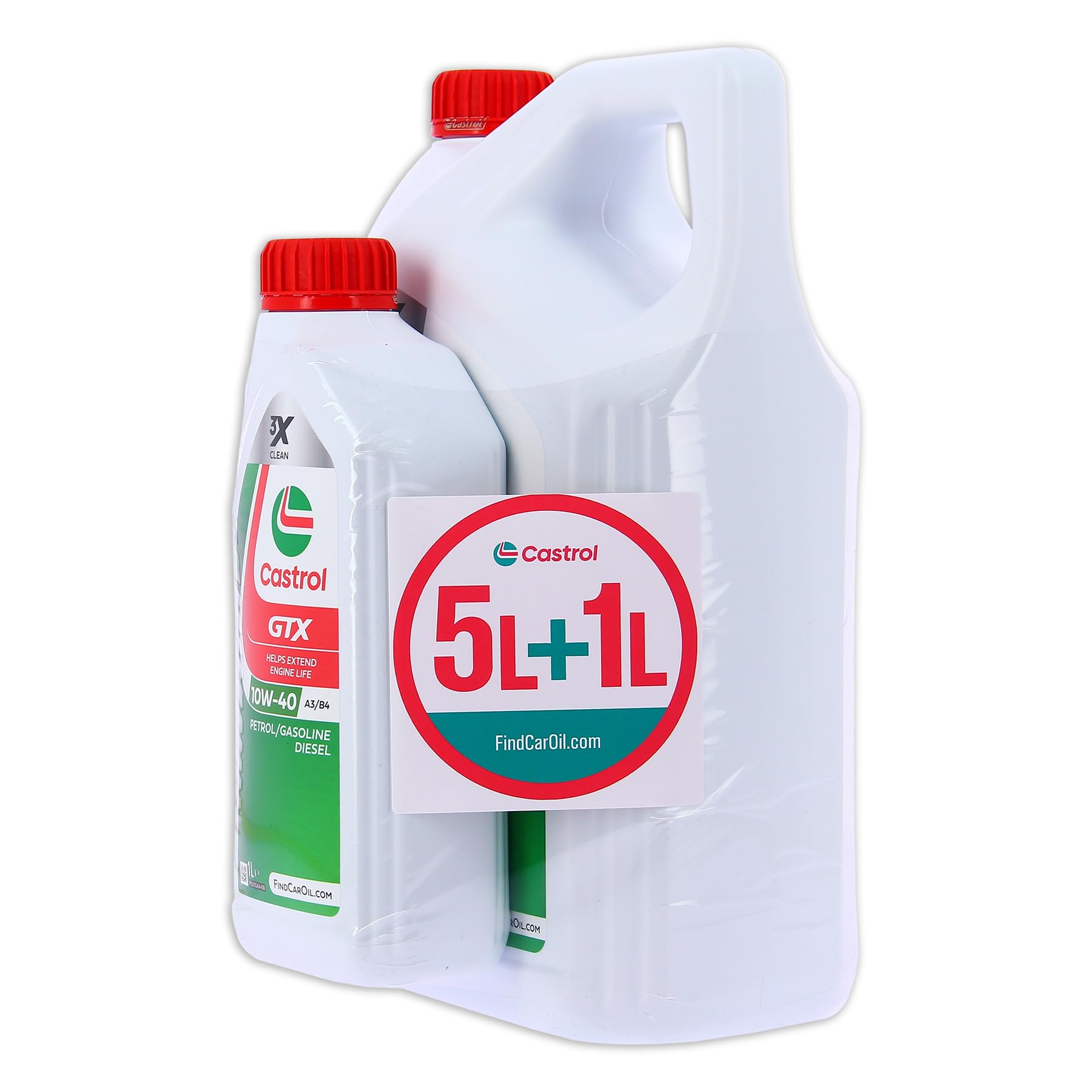 Huile Moteur - CASTROL GTX - 10W-40 A3/B4 - 5L+1L - 057026