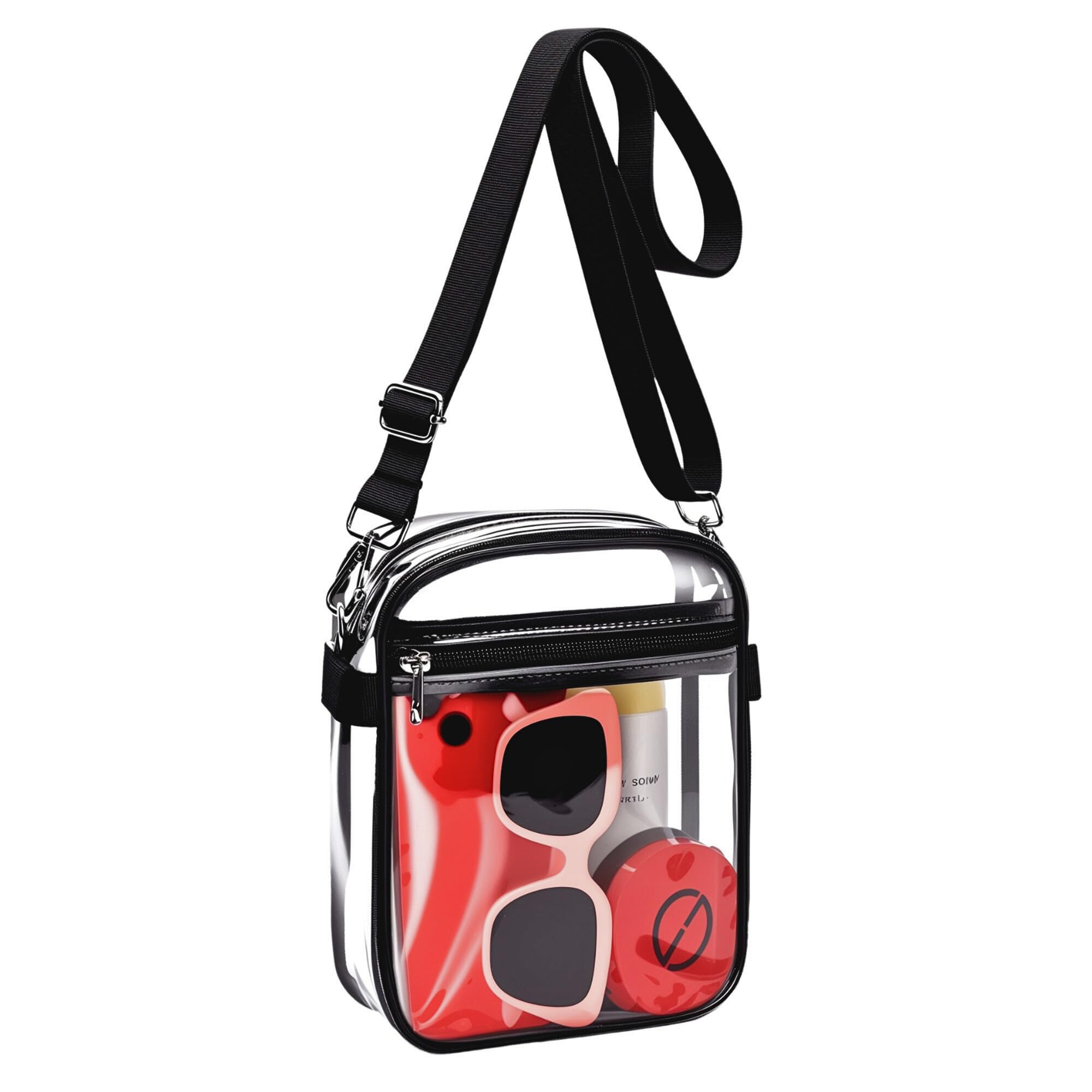 MAY TREE Clear Purse Stadium Approved with Adjustable Strap 8 5 x6 8 x3 Clear Bag for Stadium