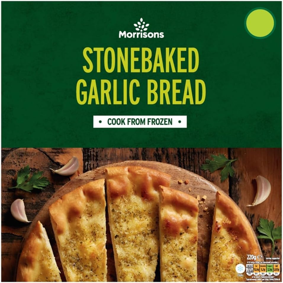 Morrisons Stonebaked Garlic Bread 220g Amazon.co.uk Grocery