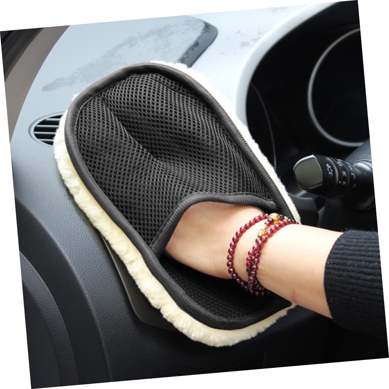 Alipis Guantes De Lavado De Coche De Lana para Detallado De Automóviles Y Absorbentes para Limpieza Interior Y Exterior del Vehículo 6 Piezas*3