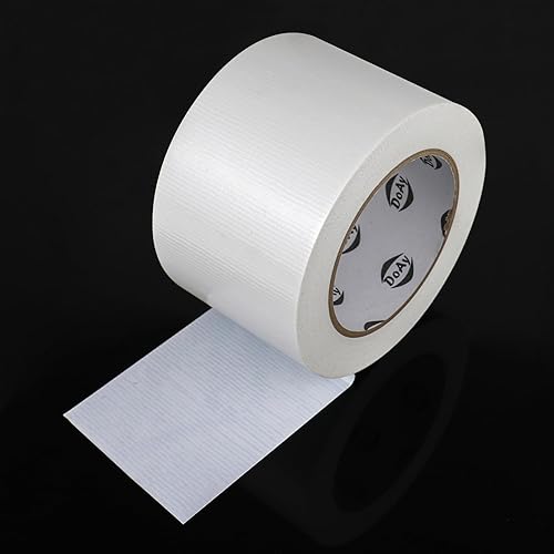 Miniatura 9 de Cinta adhesiva blanca de 3 pulgadas x 30 yardas, resistente, color brillante, impermeable, fácil de rasgar, ideal para bricolaje, reparaciones, uso