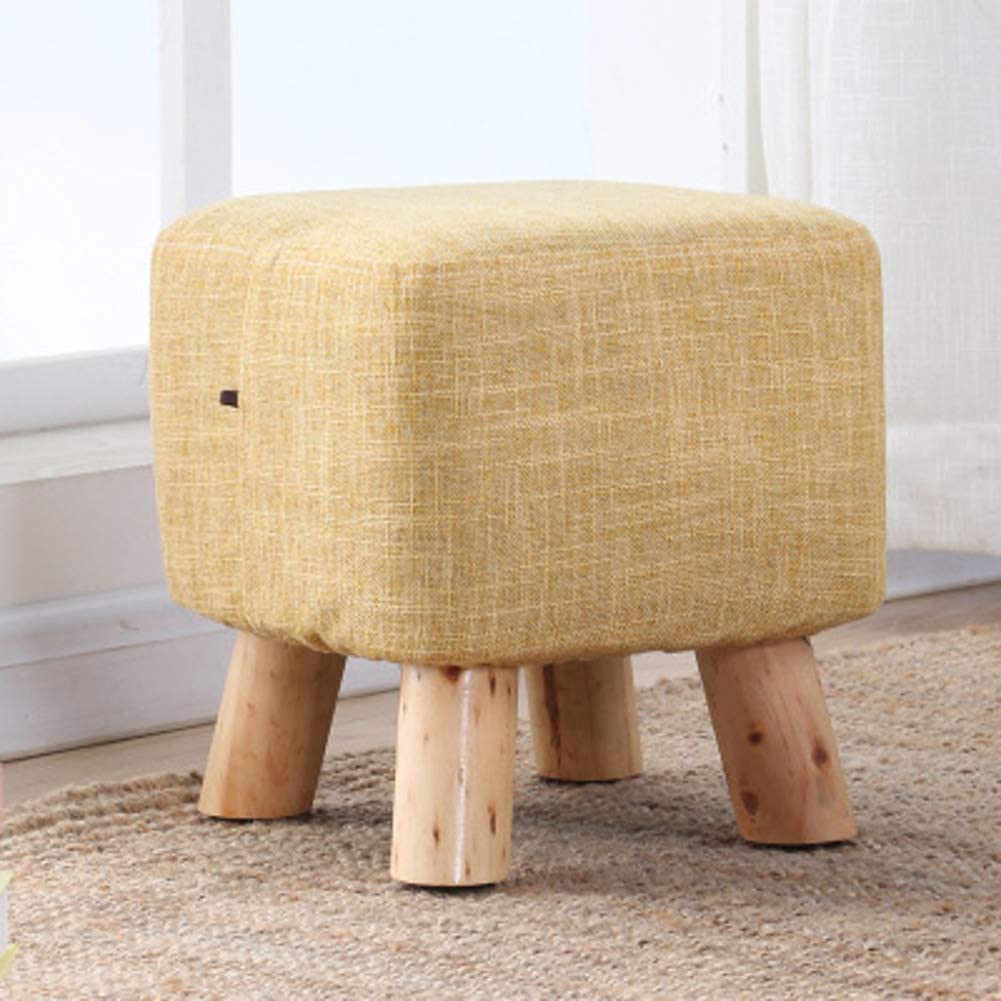 Repose-pieds petit cube rembourré en bois massif pour soulager le dos