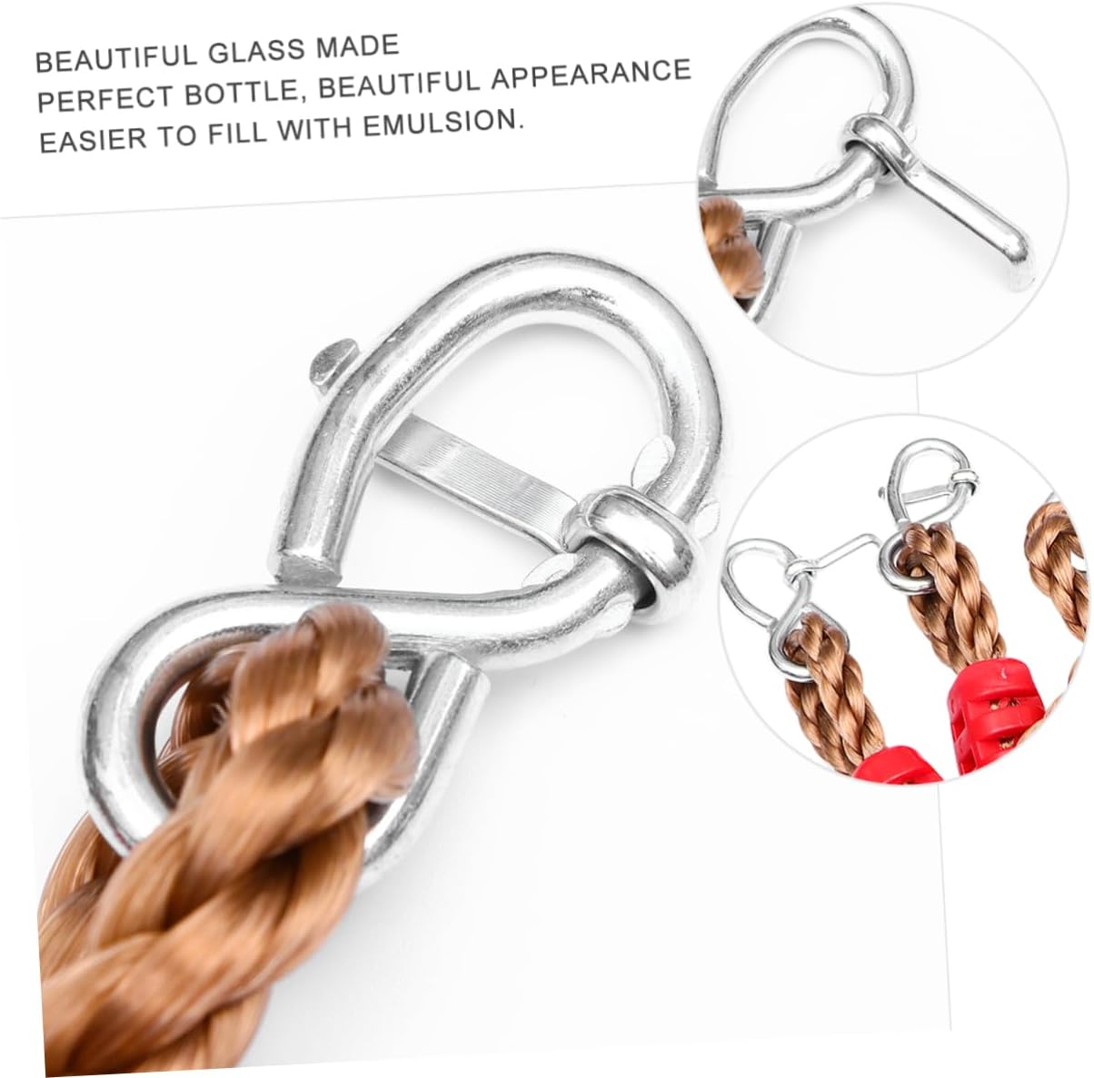 6pcs Nylon Swing Hanging Kit Swing Straps Connectors Safe Backyard Random Color