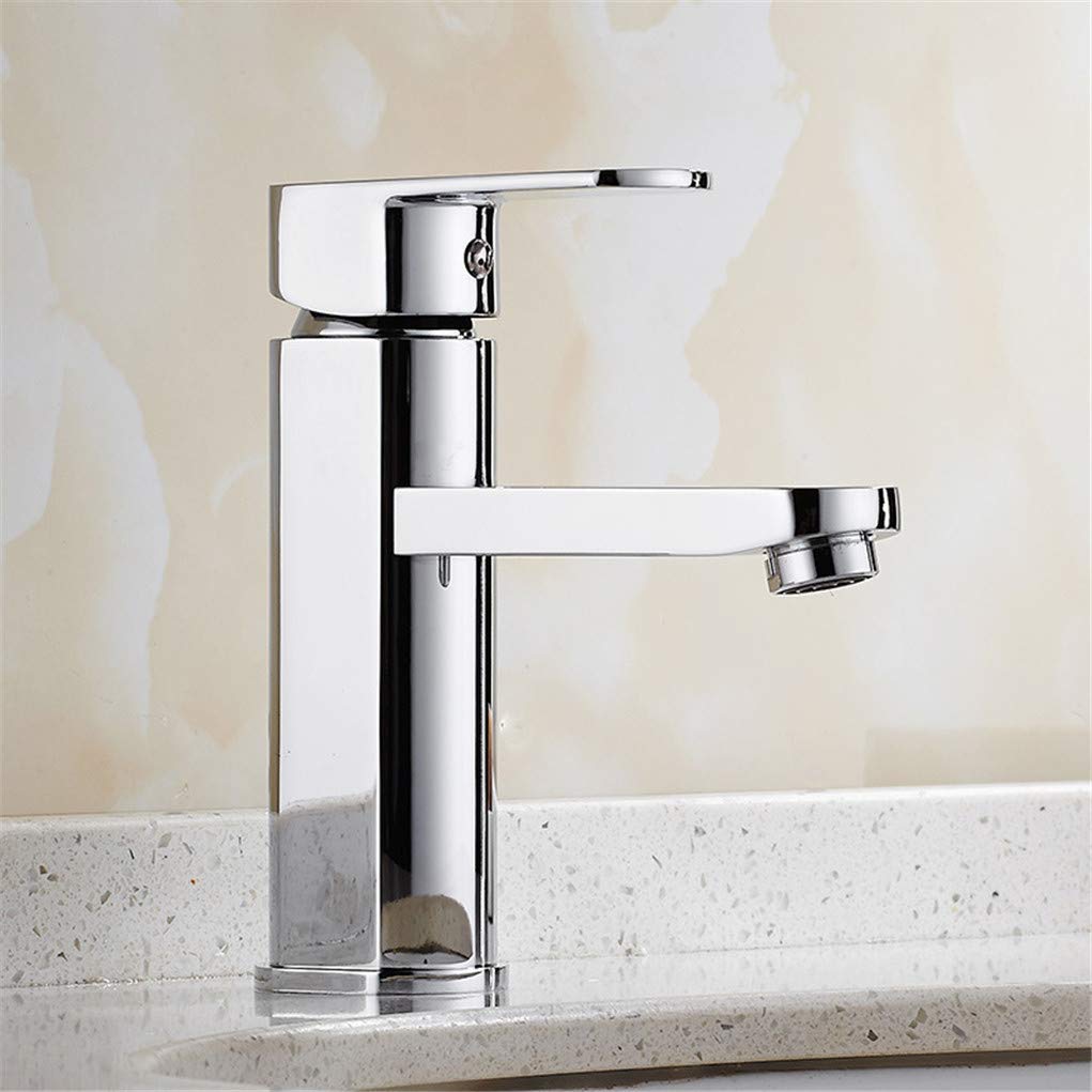 Robinet de bassin avec aérateur antieclaboussure et mitigeur en cuivre durable