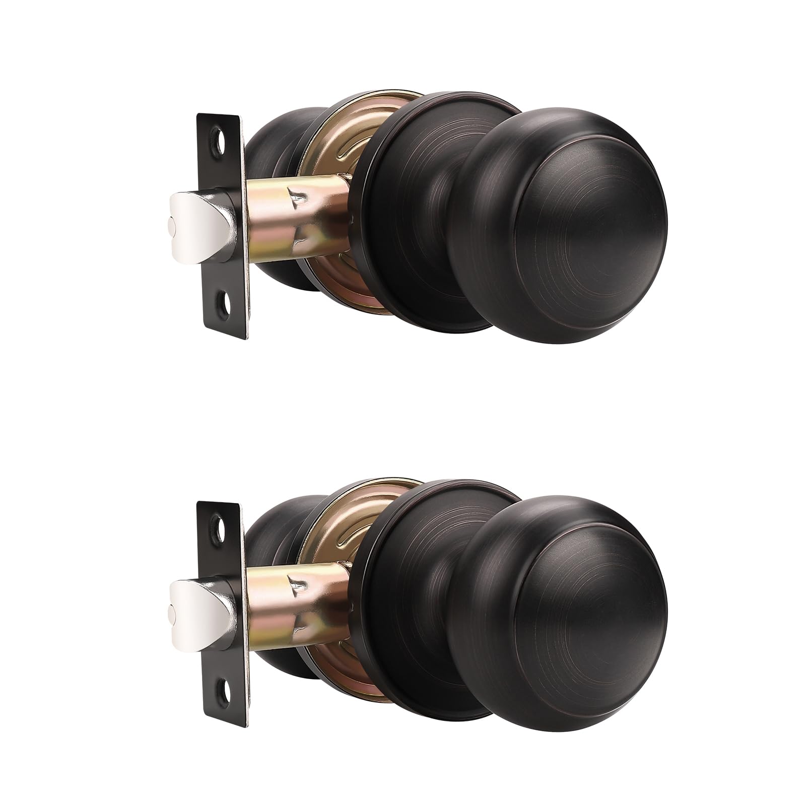 Probrico Passage Door Knobs - Keyless Black -12 Probrico Passage Door Knobs - Keyless Black -12