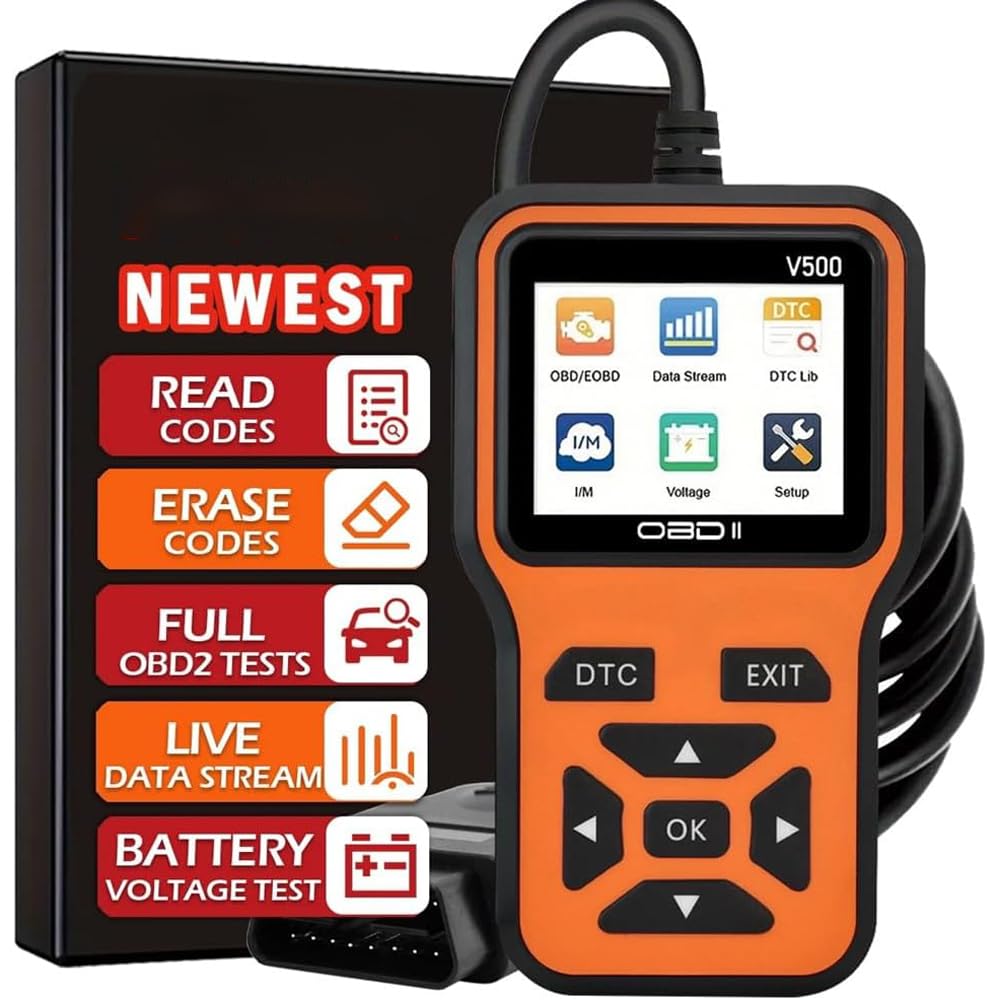 OBD2 Auto Diagnostica per Audi A3 A4 A5 A6 A7 A8 2010–2025, OBD2 Diagnosi Auto OBD Scanner Lettore Codici Motore e Strumento Diagnostico Spia Motore,Orange