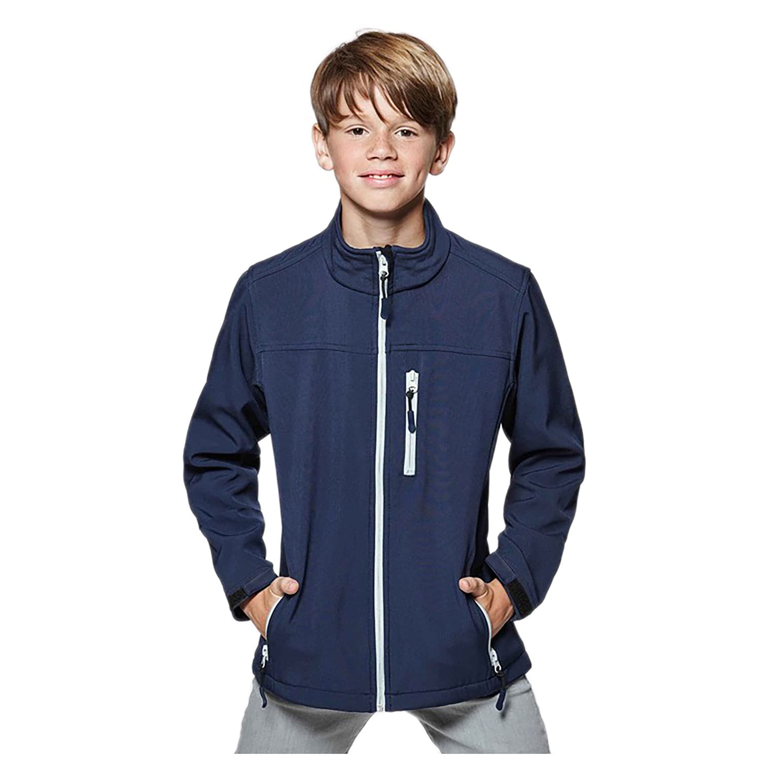 Chaqueta Antartida para deportes de invierno y montaña Unisex Niños – Prenda SoftShell de dos capas con ajustes de velcro en puños
