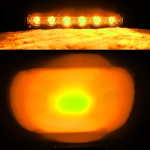 Miniatura 7 de Barra de luz LED verde de una sola fila de 7 pulgadas, 18 W, luces antiniebla, luces antiniebla de conducción de trabajo, 12 V, 24 V, ultrafina,