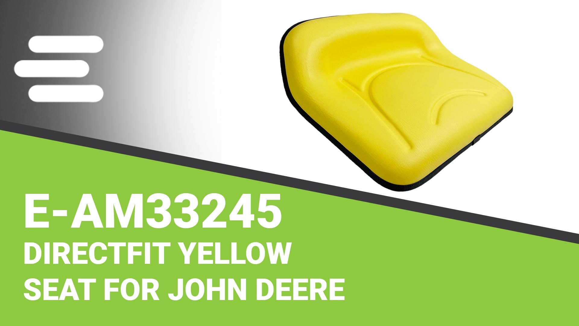 TRACTOR INC. INSIDE PARK POPFLY 黄色成型 Amazon.com: E-AM33245 DirectFit™ Yellow Seat for John Deere 55, 56
