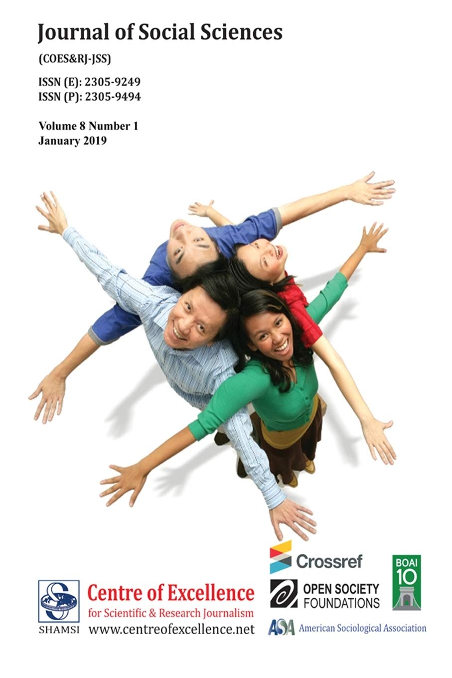 Journal of Social Sciences (COES&RJ-JSS) Vol.8 No.1