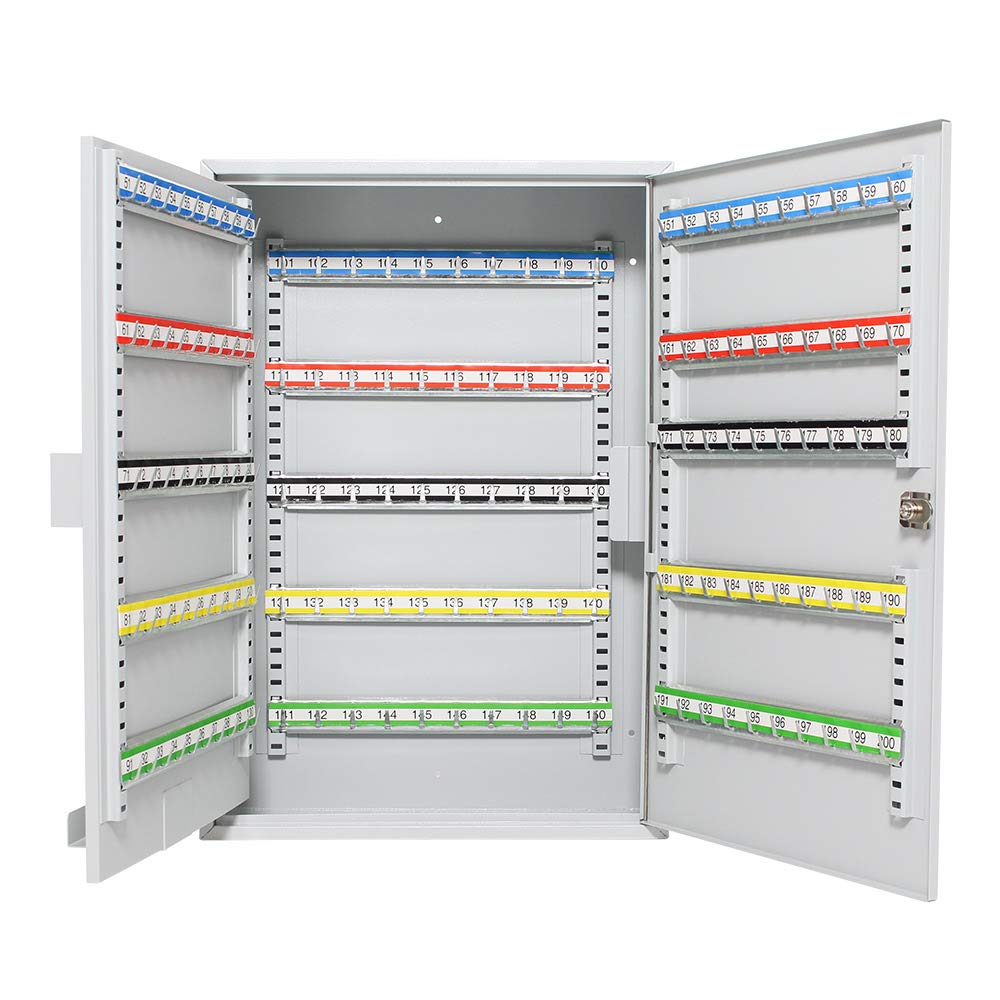 Rottner S-200 Lot de 200 Crochets réglables pour Armoire à clés avec Serrure cylindrique et matériel de Montage Inclus