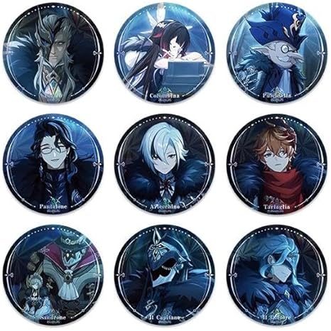 【原神】カピターノ　3点　冬夜愚戲　公式正規品　冬夜の戯劇　缶バッジ　召使 原神】カピターノ 3点 冬夜愚戲 公式正規品 冬夜の戯劇