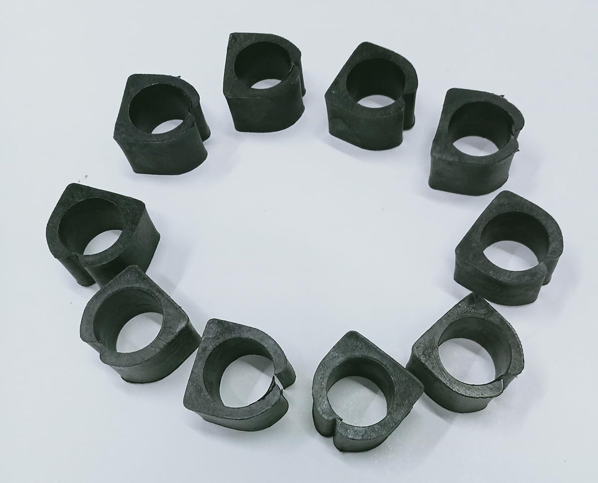 Chair Leg Plastic Clip Bush (20mm) Round Type Black (10 Pcs)-image-3