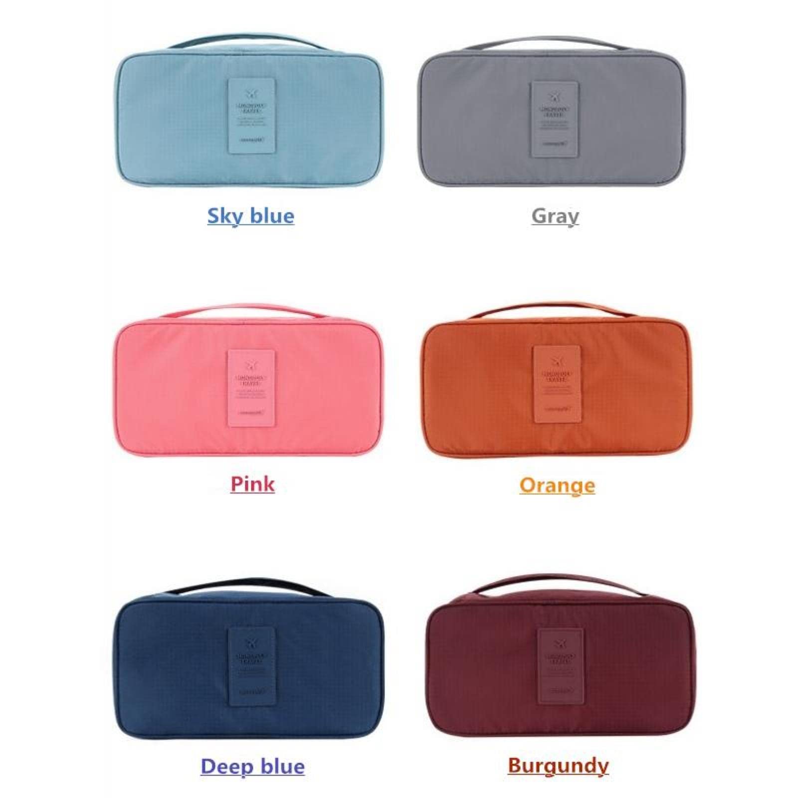 1 Pezzo Borse per Cosmetici Biancheria Intima Borsa per Reggiseno da Viaggio Organizzatore per valigie Organizzatore per Bagagli per Lingerie Borse Organizer per Trucco-Azzurro Piccolo A