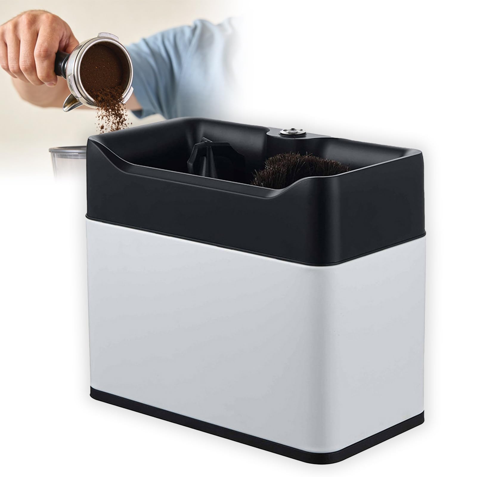Automatyczny Środek Czyszczący do Filtrów do Kawy, Wykonany ze Stali Nierdzewnej, Łatwy do Czyszczenia, Odpowiedni do Użytku Komercyjnego i Domowego 3 Metody Montażu White