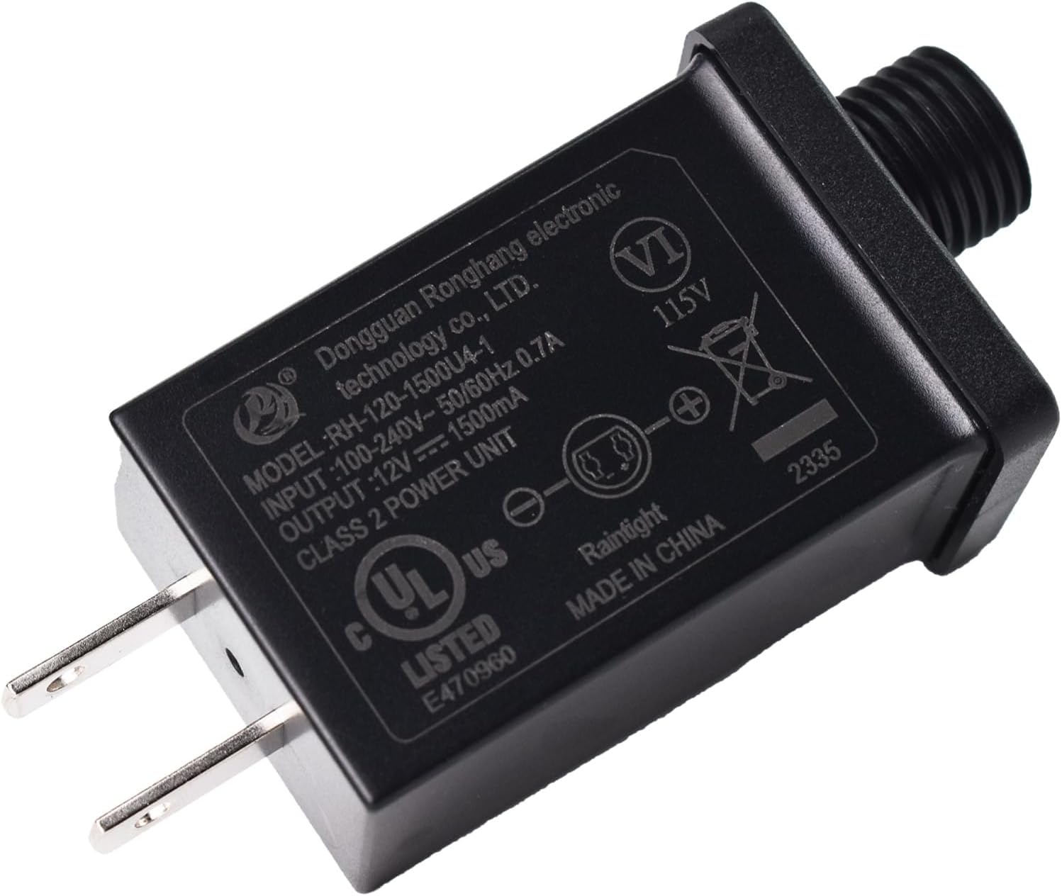 Replacement Yard Inflatable Adapter Power Supply Adapter, 12V 1.5A 60Hz Class 2 Power Supply for Halloween Christmas Easter Inflatable Decorations