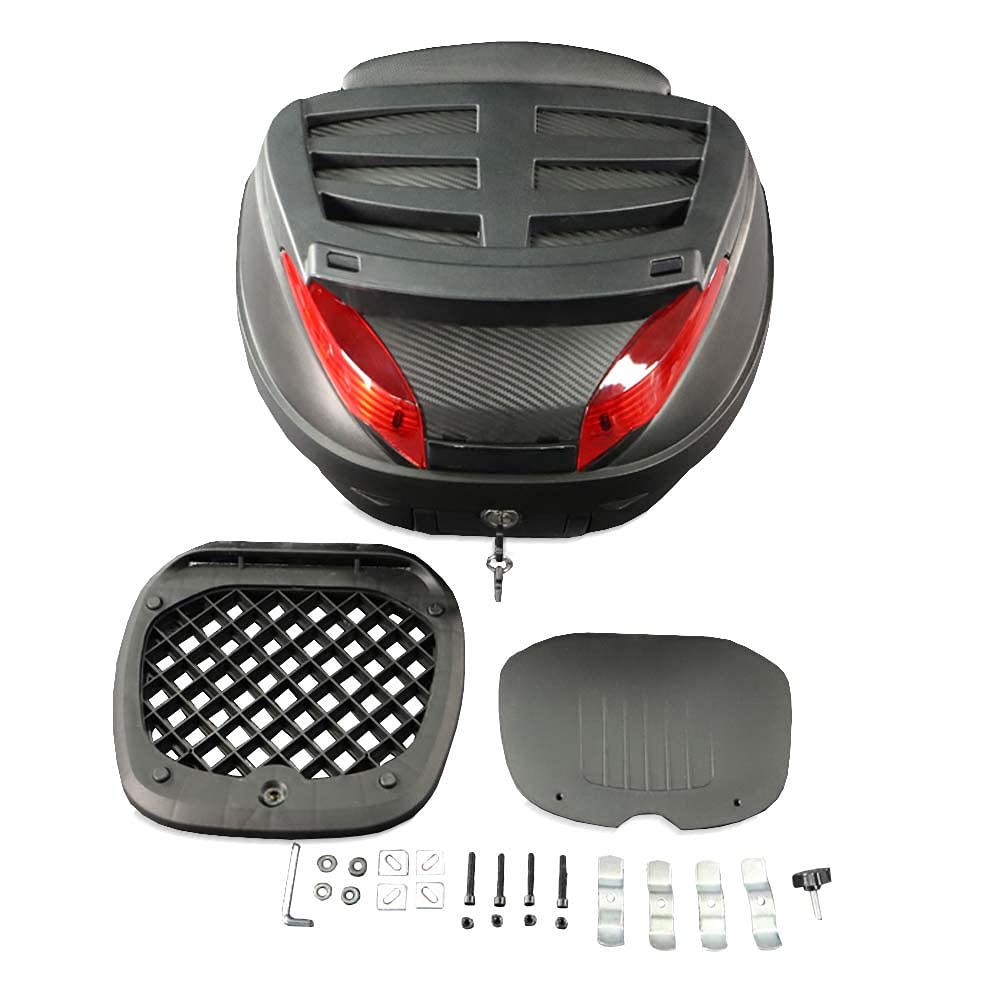 Bagtecs Motorradkoffer für Honda SH 350/300/150/125, 42 Liter, Schwarz