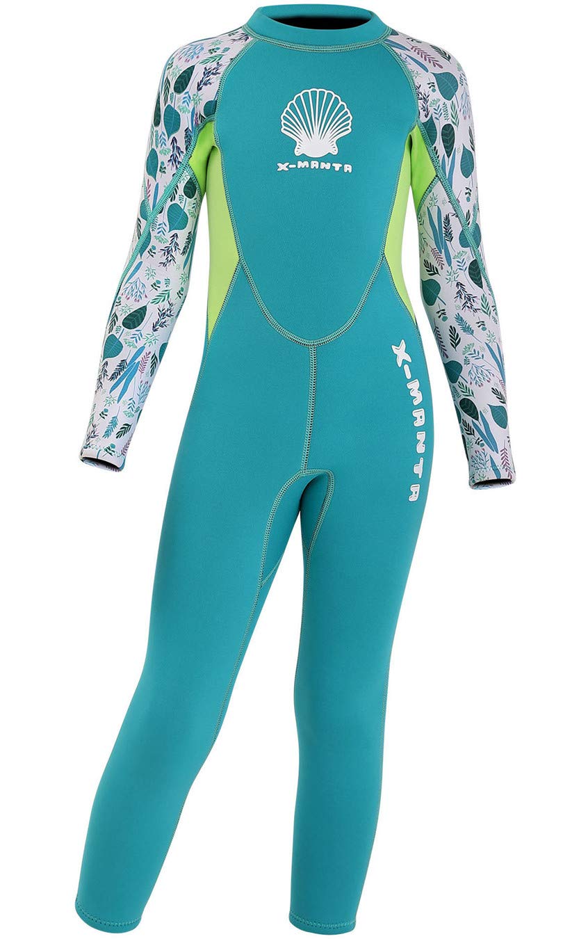 Little Kids Girls Boys UV Protection Swimsuits 2.5mm Neoprene Keep Warm Wetsuit Long Sleeves Diving Suits