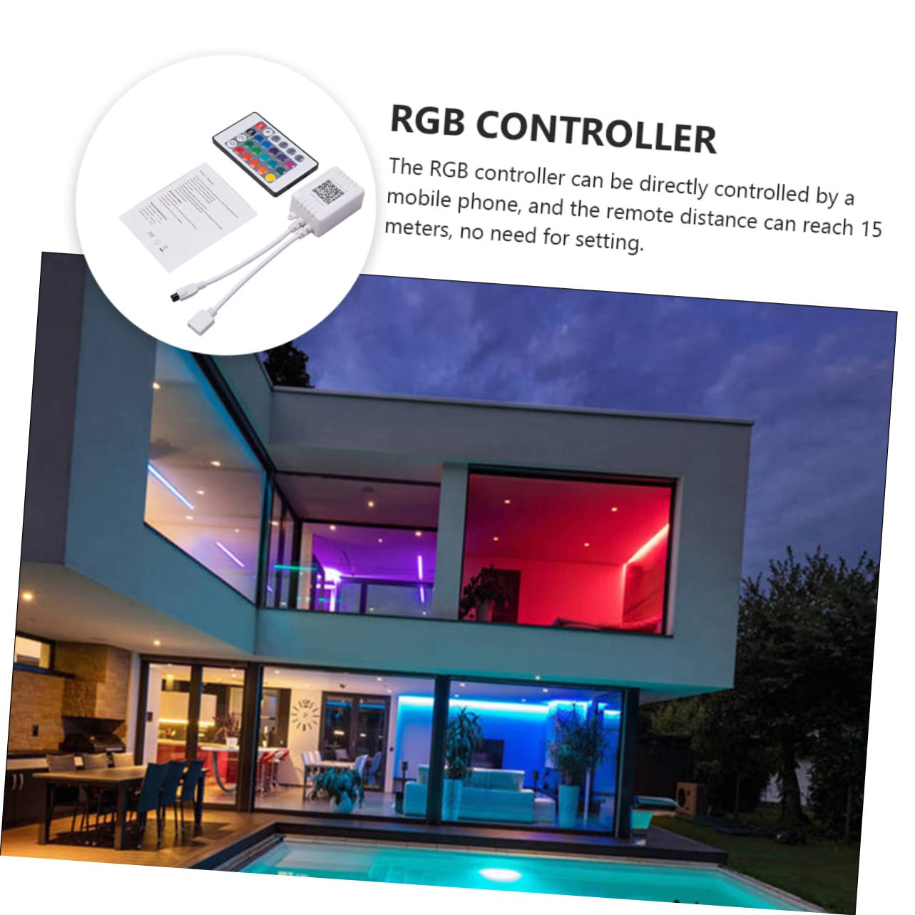 jojofuny LED Light Controller LED Lighting Supply Strip Light Controller Light Strip Remote for Strip Light for Tape Light Accessory - Image 3