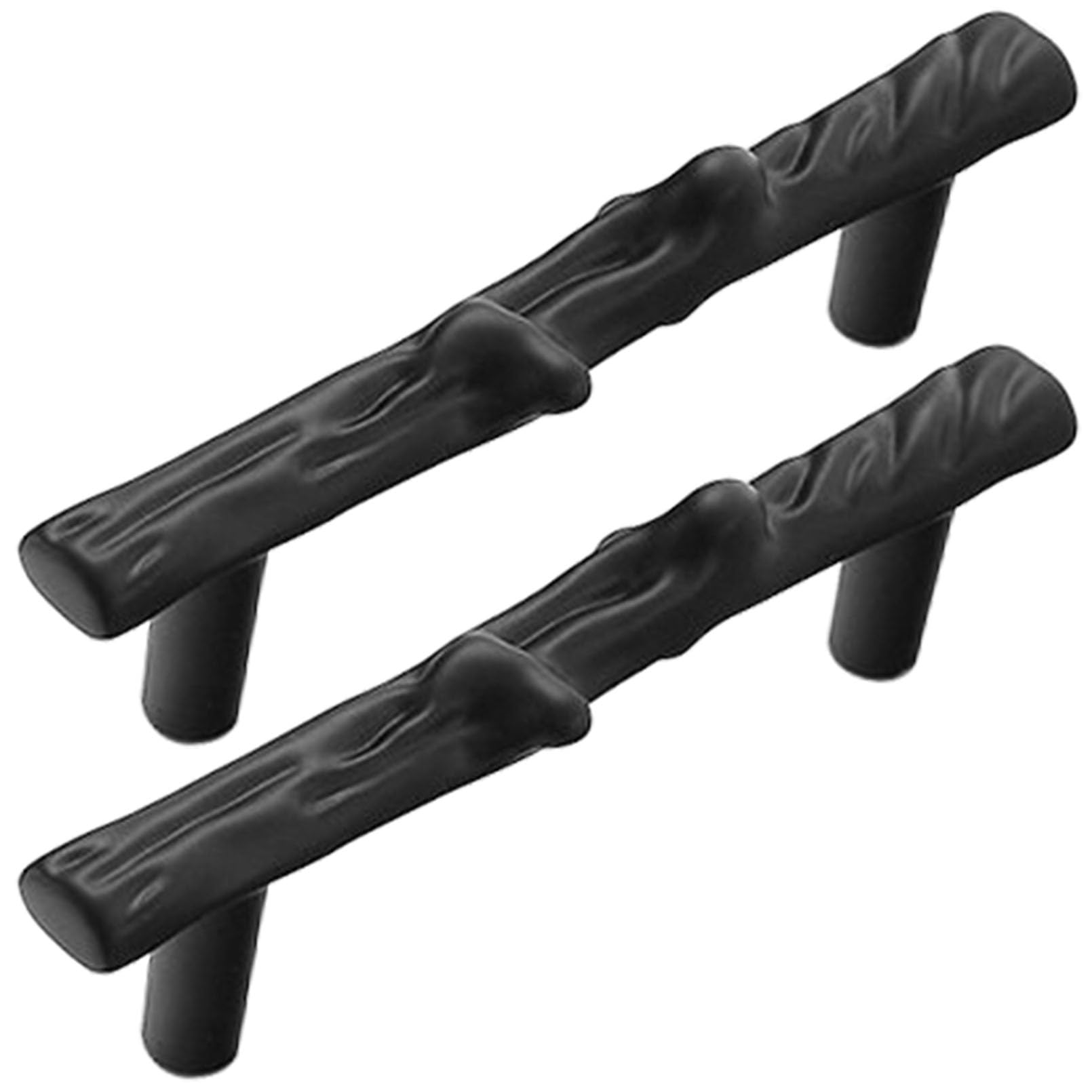 Xiaodanhua Black Cabinet Handles Hardware Furniture Pulls Zinc Alloy Drawer Knobs Solid Wardrobe Door Pull Handles For Kitchen Bathroom Bedroom (Hole Distance 128Mm)