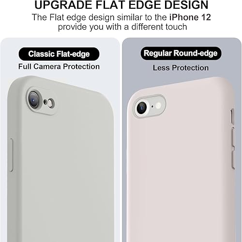 Miniatura 3 de Vooii Funda para iPhone SE 20223rd2020, iPhone 87, silicona líquida mejorada con bordes cuadrados protección de cámara forro de microfibra suave