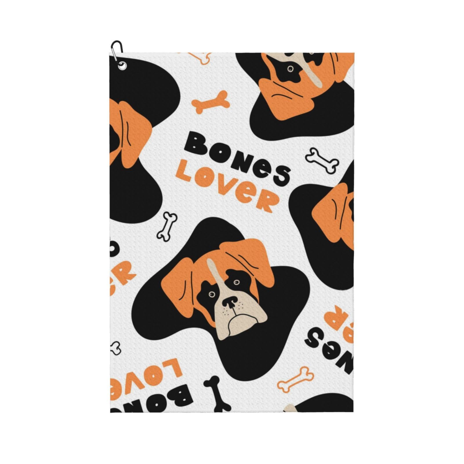 Hnnkloy Vector Seamless Pattern With Boxer, 16x24 in Portable Waffle Golf Towels with Carabiner Clip for Golf Bag