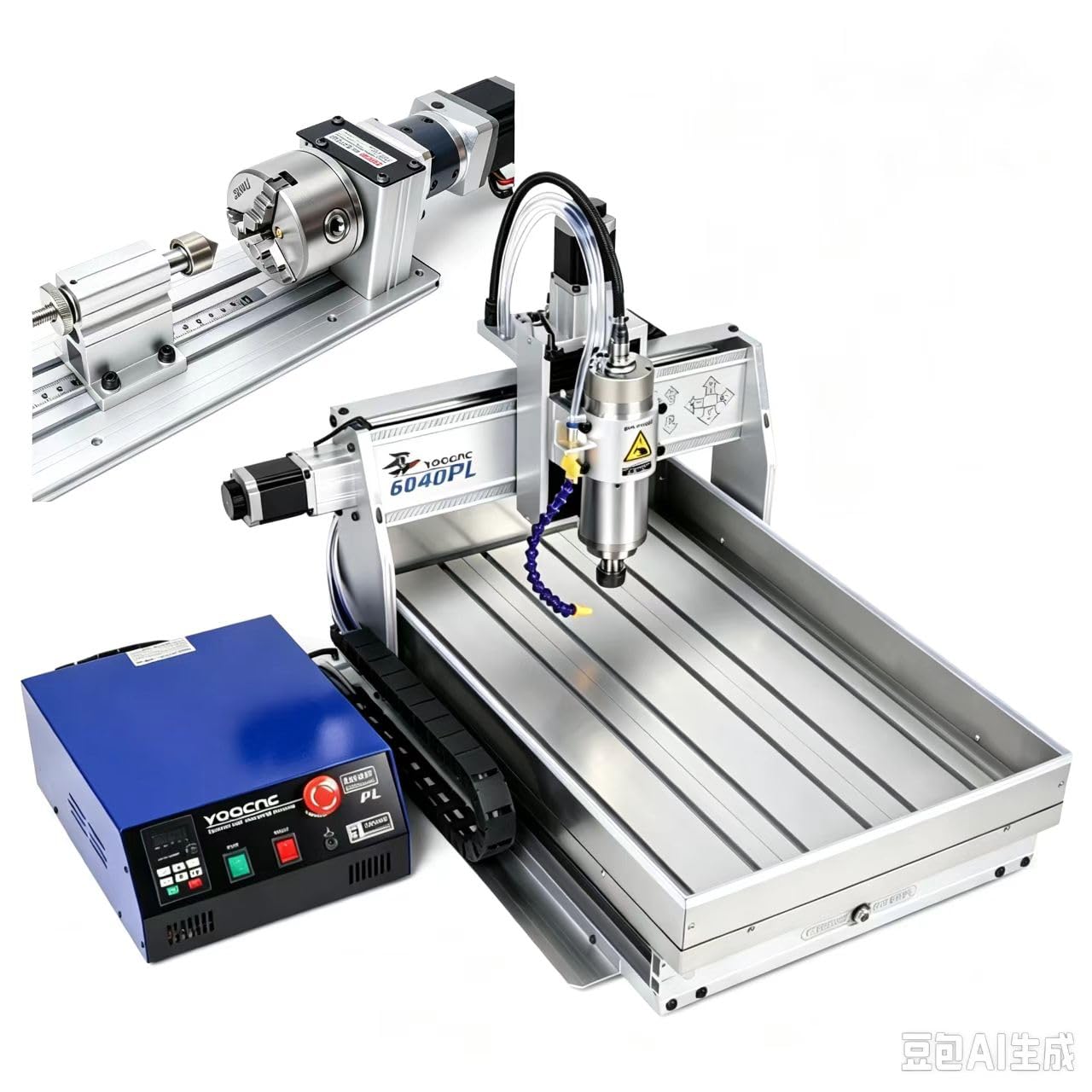 Kinページ② 4 axis 6040 CNC router machine + 2.2KW spindle + Square linear