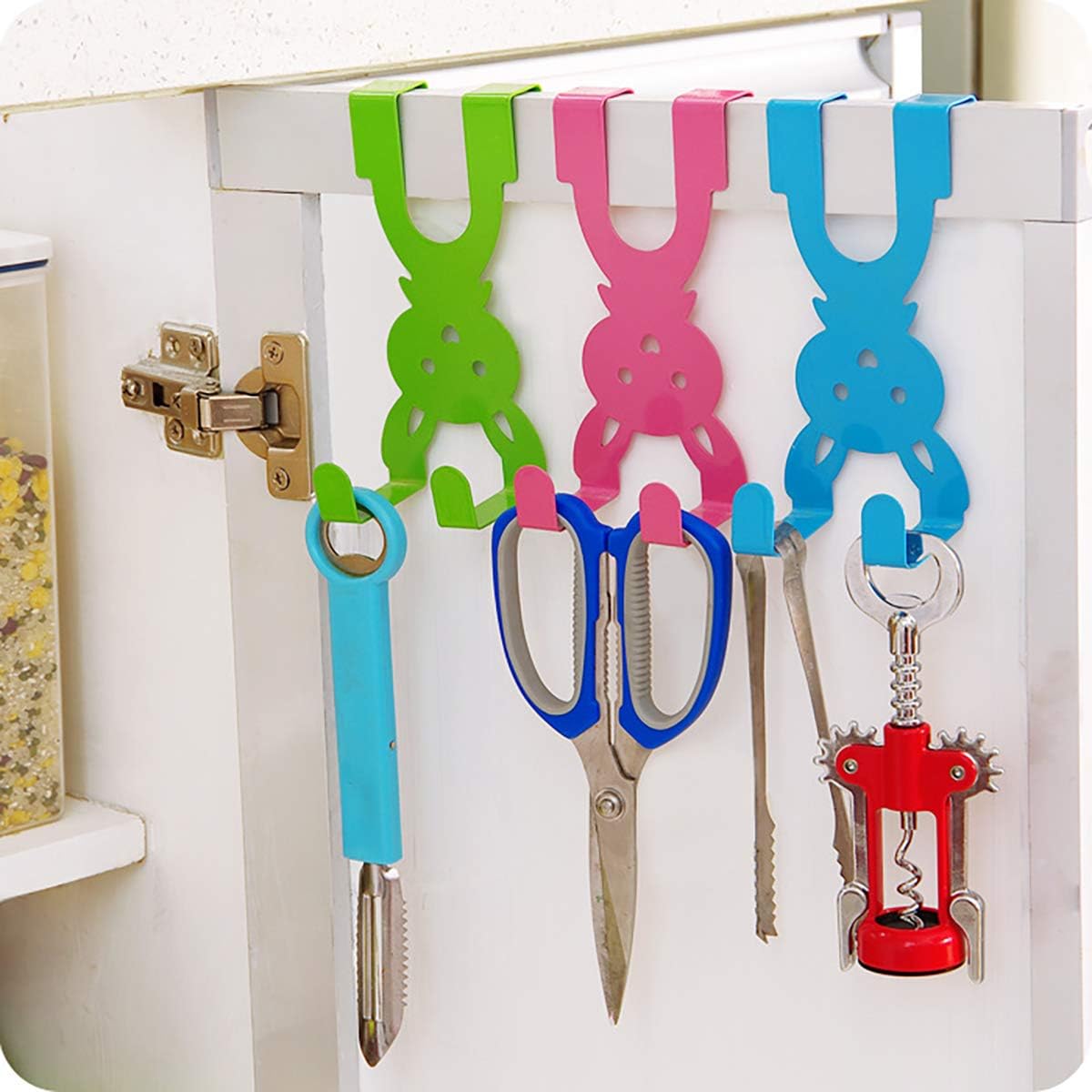 eywlwaar Cute Over The Door Hooks Sturdy Metal Single Hooks for Hanging Coats,Towels,Clothes and More 5 Pack - Image 5