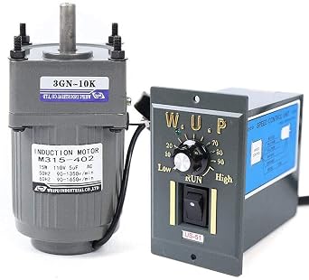 Gear Motor Electric Variable Speed Controller 110 125RPM 110V 15W Automation Single-Phase Geared Motor Electric Motor Device + Speed Governor Variable Speed Smooth for Industry