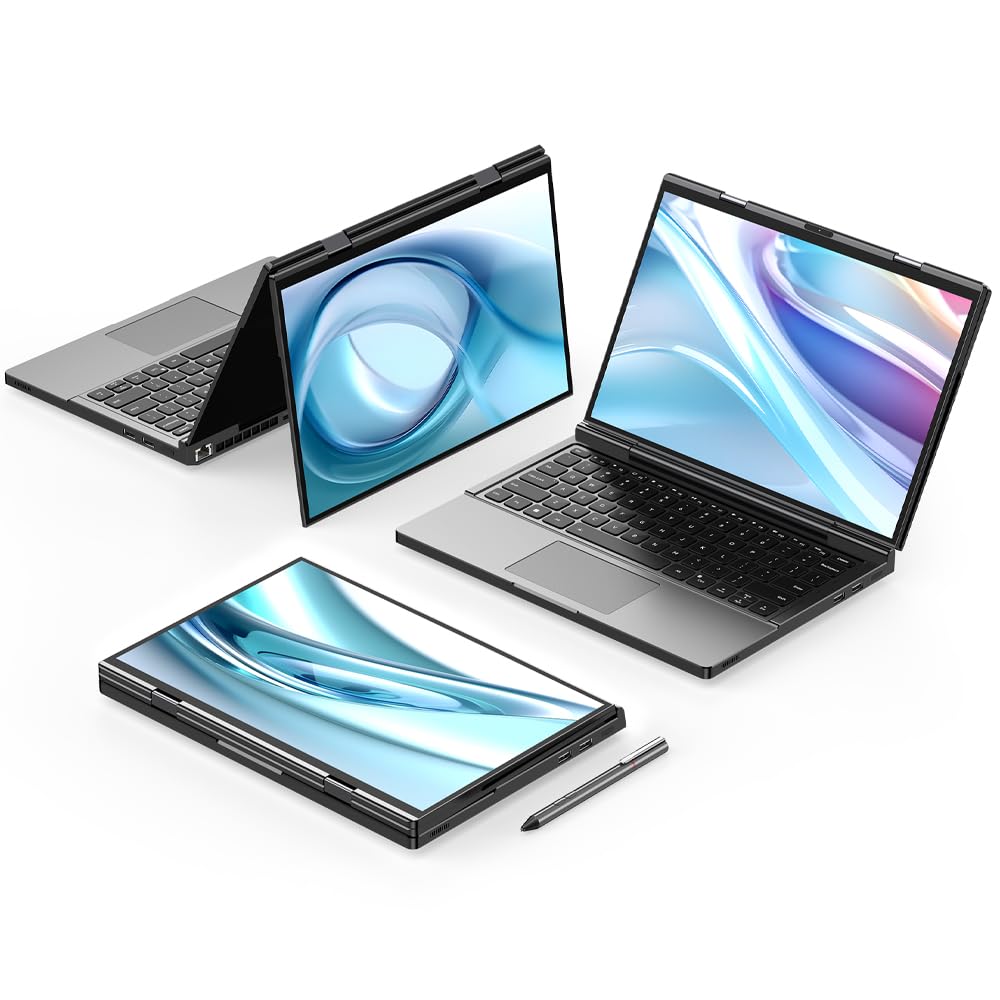 GPD DUO Laptop a Doppio Schermo AMD Ryzen AI 9 HX 370 Radeon 890M 13,3" OLED Touchscreen 32GB RAM 80Wh