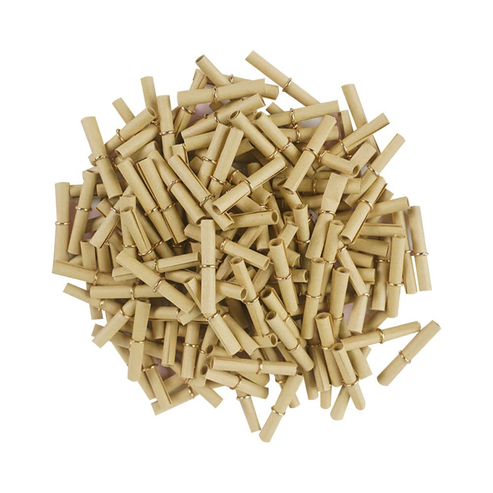 HugeDE 100 Pcs Mini Paper Scrolls Valentine Message Papers Small Wish Scrolls Wishing Paper Rolls Write On It Paper Rolls for DIY Decorations Kraft