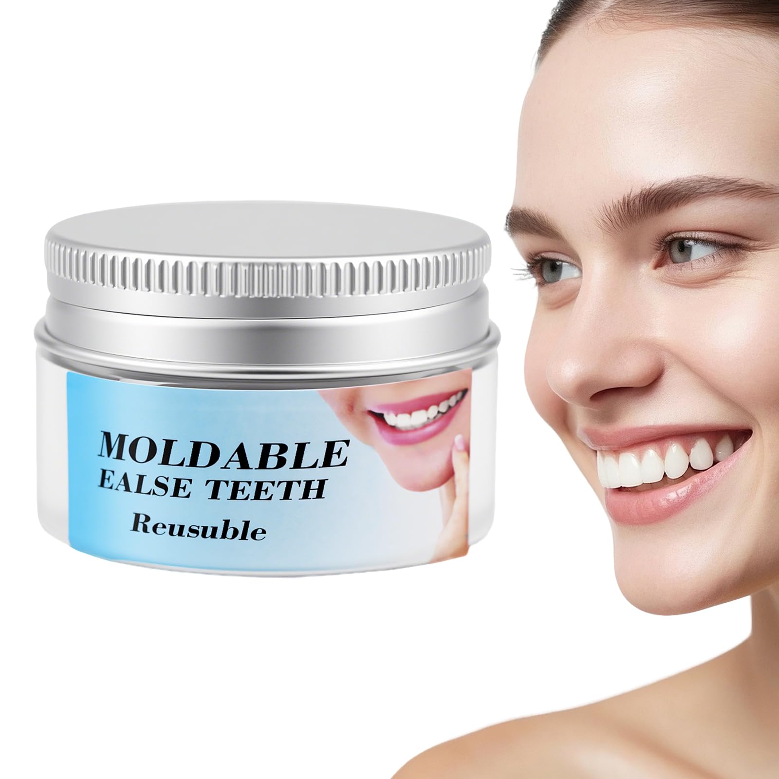 Kit de Réparation Dentaire, Pâte à Moulage Temporaire, Combleur d'Interdents DIY, Gel Granuleux pour Prothèses Dentaires et Petites Réparations