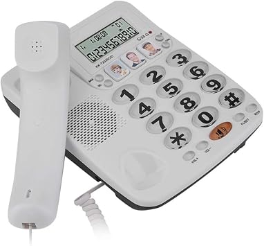 Demeras Corded Telephones with Speakerphone 2-line Dial Corded Phone with Caller ID Landline for Home/Office